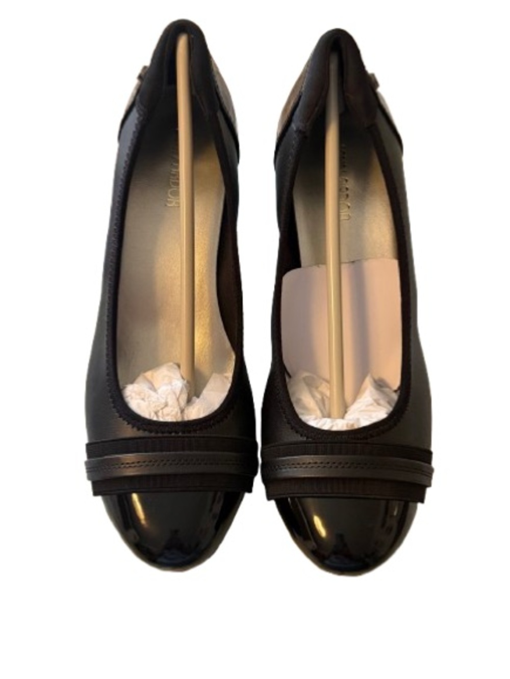 NWB Jenn Ardor Black Cap Toe Block Heel Pumps Size 8.5 Classic Career Shoes - Picture 3 of 8